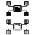 Algorithm icon vector set. api illustration sign collection. programming symbol. Royalty Free Stock Photo