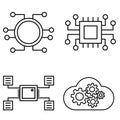 Algorithm icon vector set. api illustration sign collection. programming symbol. Royalty Free Stock Photo