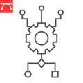 Algorithm line icon Royalty Free Stock Photo