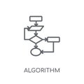 Algorithm linear icon. Modern outline Algorithm logo concept on