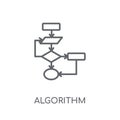 Algorithm linear icon. Modern outline Algorithm logo concept on Royalty Free Stock Photo