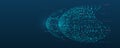 Algorithm or machine learning illustration. Abstract binary code. Binary data. Technological background decryption and encryption Royalty Free Stock Photo