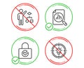 Algorithm, Password encryption and Analytics graph icons set. Idea sign. Vector Royalty Free Stock Photo