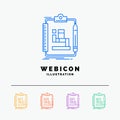 Algorithm, process, scheme, work, workflow 5 Color Line Web Icon Template isolated on white. Vector illustration Royalty Free Stock Photo
