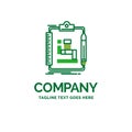 Algorithm, process, scheme, work, workflow Flat Business Logo te
