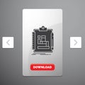 Algorithm, process, scheme, work, workflow Glyph Icon in Carousal Pagination Slider Design & Red Download Button Royalty Free Stock Photo