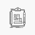 Algorithm, process, scheme, work, workflow Line Icon. Vector isolated illustration