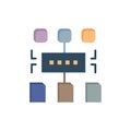 Algorithm, Program, User, Document  Flat Color Icon. Vector icon banner Template Royalty Free Stock Photo
