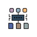 Algorithm, Program, User, Document  Flat Color Icon. Vector icon banner Template Royalty Free Stock Photo