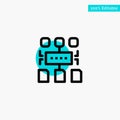 Algorithm, Program, User, Document turquoise highlight circle point Vector icon Royalty Free Stock Photo