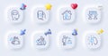 Algorithm, Salary and Favorite app line icons. For web app, printing. Vector