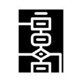 algorithm software data science glyph icon vector illustration Royalty Free Stock Photo