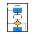 algorithm software data science icon color illustration Royalty Free Stock Photo