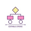 Algorithm structure RGB color icon