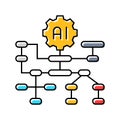 algorithm transparency color icon vector illustration Royalty Free Stock Photo