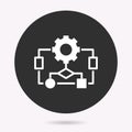 Algorithm - vector icon. Illustration isolated. Simple pictogram.