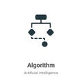 Algorithm vector icon on white background. Flat vector algorithm icon symbol sign from modern artificial intelligence collection