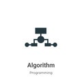 Algorithm vector icon on white background. Flat vector algorithm icon symbol sign from modern programming collection for mobile Royalty Free Stock Photo