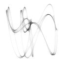 Abstract curve geometric line art sketch illustration
