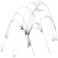 Abstract curve geometric line art sketch illustration