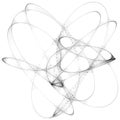 Abstract curve geometric line art sketch illustration