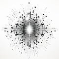 Algorithmic Art Array Composition Isolated On White Background