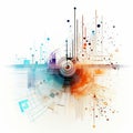 Algorithmic Art Array Isolated On White Background Designs