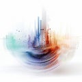 Algorithmic Art Array Isolated On White Background Image