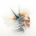 Algorithmic Art Array Isolated On White Background Image