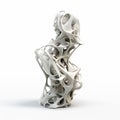 Algorithmic Art Sculpture Isolated On White Background Image Royalty Free Stock Photo