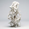 Algorithmic Art Sculpture Isolated On White Background Image Royalty Free Stock Photo