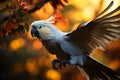 Algorithmic charm, a parrot in the forest crafted by AI