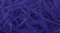 Algorithmic pattern generation based on chaos theory featuring complex iterations in electric blue and deep purple