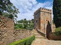 Alhambra Alcazaba Castle Towers Ruins Granada Andalusia Spain Royalty Free Stock Photo