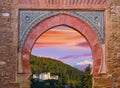 Alhambra arch and Generalife photo mount