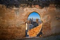 Alhambra arch Granada cathedral illustration