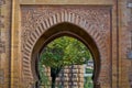 Alhambra arch Puerta del vino in Granada Royalty Free Stock Photo