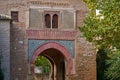 Alhambra arch Puerta del vino in Granada Royalty Free Stock Photo