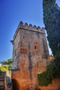 Alhambra Castle Tower Granada Andalusia Spain Royalty Free Stock Photo