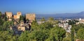 Alhambra Castle Towers Cityscape Granada Andalusia Spain Royalty Free Stock Photo