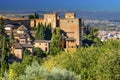 Alhambra Castle Towers Granada Andalusia Spain Royalty Free Stock Photo