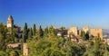 Alhambra Church Castle Towers Granada Andalusia Spain Royalty Free Stock Photo