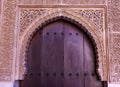 Alhambra Courtyard Moorish Wall Designs Door Granada Andalusia Royalty Free Stock Photo