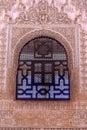 Alhambra Courtyard Moorish Wall Designs Window Granada Andalusia Royalty Free Stock Photo