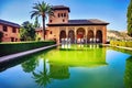 Alhambra, patio and pool