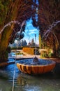 Alhambra garden Fountain, Granada, Spain