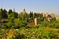 Alhambra Gardens, Granada, Southern Spain Royalty Free Stock Photo
