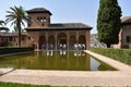 Alhambra, Granada, Spain, inside the palace on a beautiful day