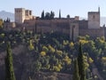 Alhambra, Granada, Spain with Sierra Nevadas