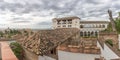 View at the Alhambra citadel, Charles V and nasrid Palaces and fortress complex, Garden Water Channel, or Patio de la Acequia, Royalty Free Stock Photo